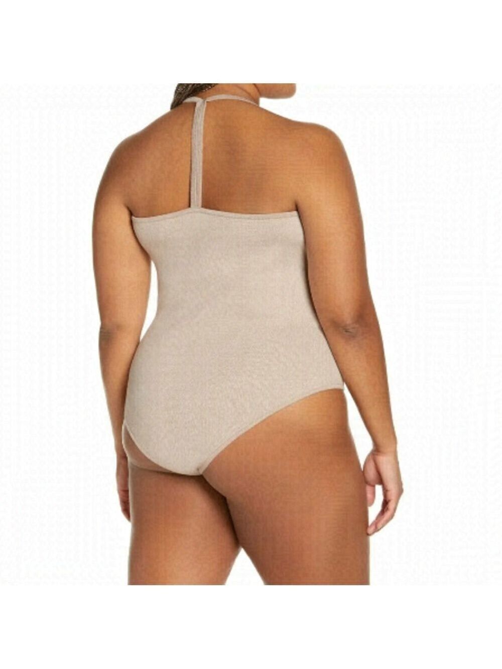 WAYF BNWT Womens "Alicia" T-Back Knit Beige Bodysuit Sz Xsmall